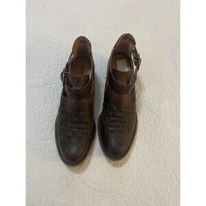 Born Women’s Woven Viveka Leather Ankle Boots Sz 6.5M buckle detail
